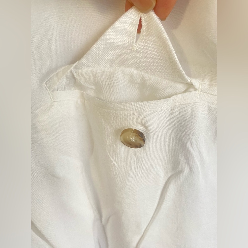 NEW Reformation Lucia White Linen Button Up Jacket - Picture 10 of 12